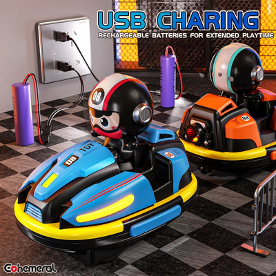 Remote Control Dual Bumper Cars Set with Lights-3