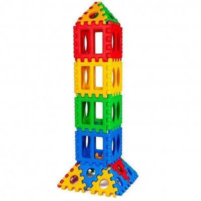 32 Pieces Big Waffle Block Set Kids Educational Stacking Building Toy-0