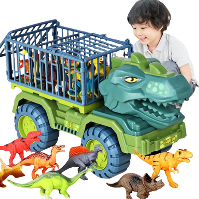toy car suit boy puzzle Tyrannosaurus excavator car crane drop resistance-0